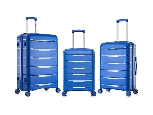 Pasadena Hardside Spinner Wheel Luggage, Blue, 19", 23", 27"