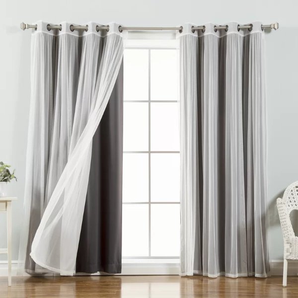 Brunilda Solid Blackout Thermal Grommet Curtain Panels