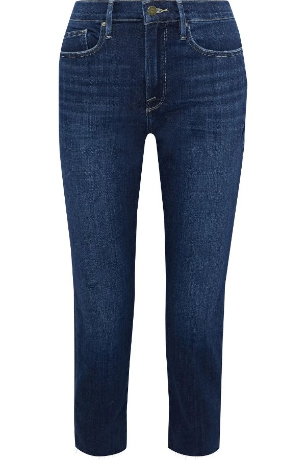 Le Beau Crop frayed boyfriend jeans
