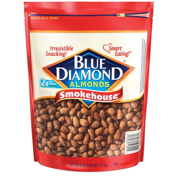 Diamond Almonds, Smokehouse, 45 oz