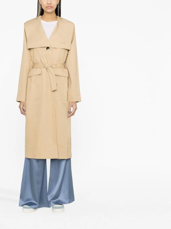 oversized belted trench coat