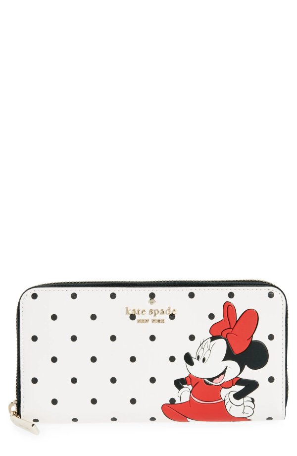 disney large leather continental wallet