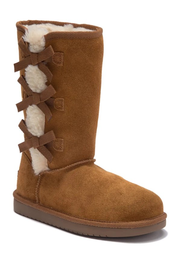 Victoria Faux Fur Lined Suede Tall Boot