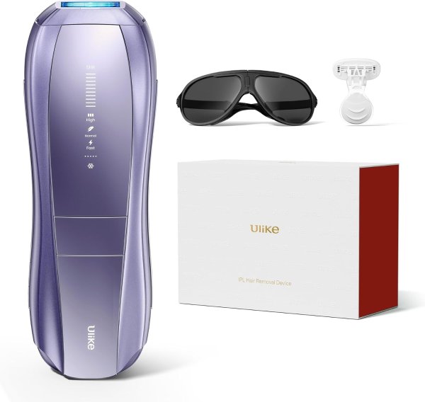 Laser Hair Removal, Air 10 IPL Hair Removal for Women and Men, 65°F Ice-Cooling Contact, Dual Lights, Skin Sensor & SHR Mode* for Nearly Painless, Effective & Long-Lasting Hair Removal from Home