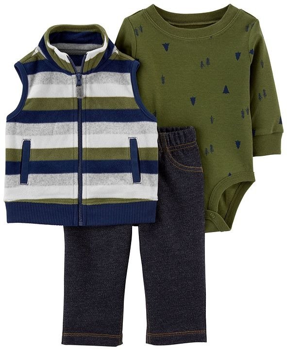 Baby Boy 3-Piece Little Vest Set