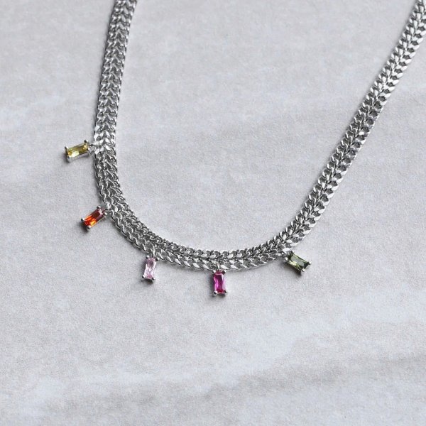 Spectrum Necklace in Silver