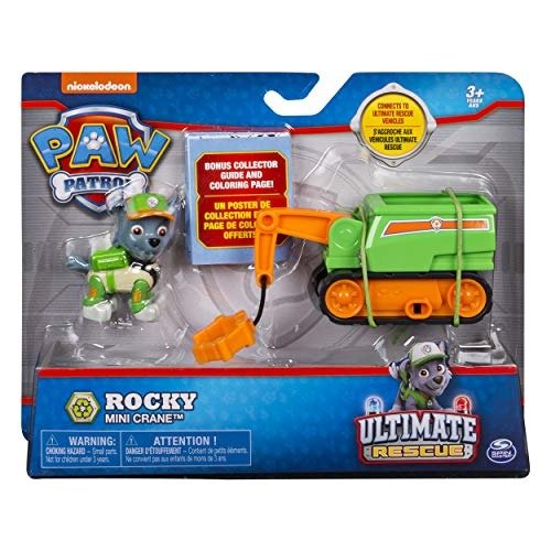 Ultimate Rescue Rocky's Mini Crane Cart with Collectible Figure, Ages 3 and Up