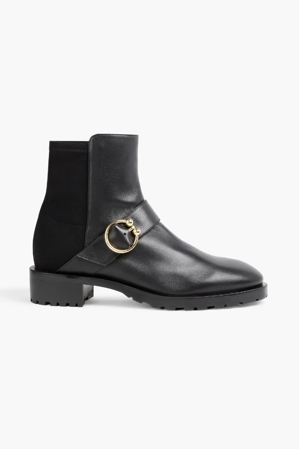 Luxering suede and neoprene ankle boots