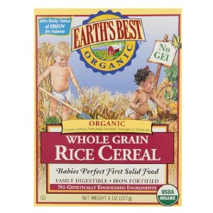 Earth's Best Organic, Whole Grain Rice Cereal, 8 Ounce
