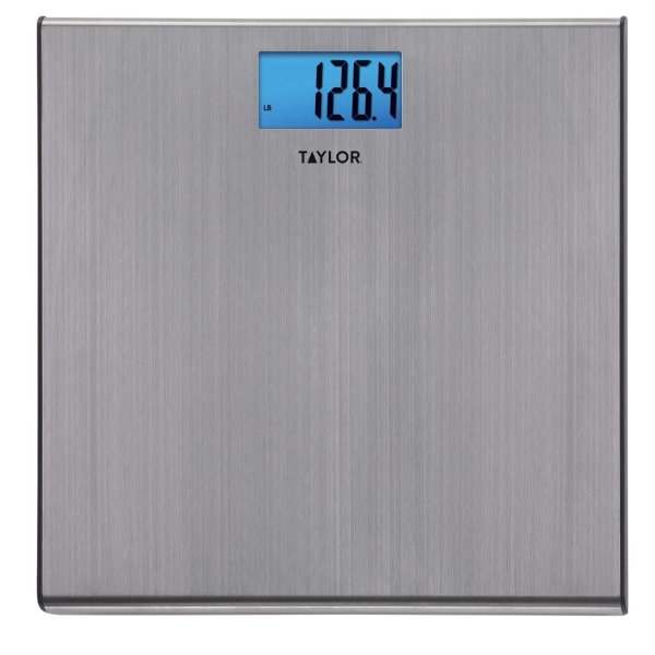 Taylor Precision Products Taylor Digital 440 Pound Capacity Extra Thin Stainless Steel Bathroom Scale, Silver