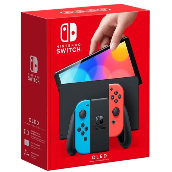 Nintendo Switch OLED 红蓝配色 Geek Squad 翻新