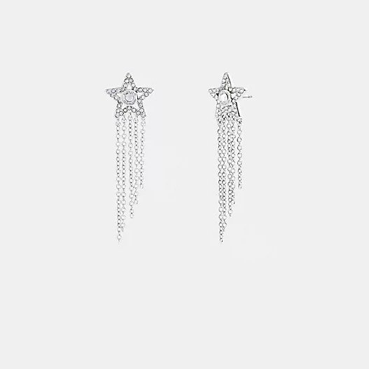 Pave Star Fringe Earrings