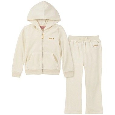 ® Size 12M 2-Piece Velour Jogger Set in Egret | buybuy BABY