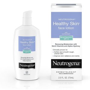 Amazon Neutrogena Healthy Skin Face Moisturizer Lotion with SPF 15 Sunscreen Sale
