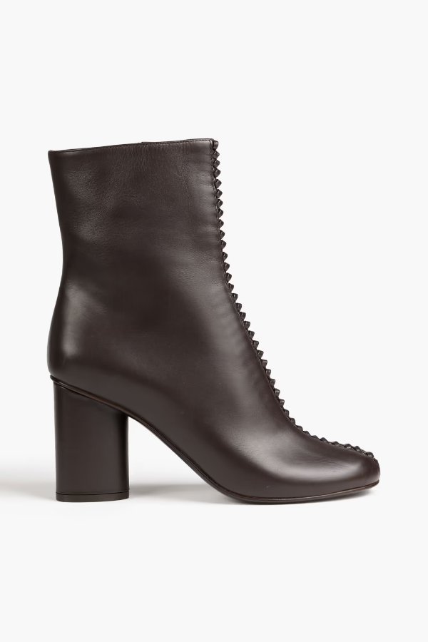 Joy knotted leather ankle boots