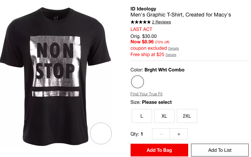 ID Ideology Men's Graphic T-Shirt男士T恤