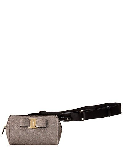 Vara Bow Mini Glitter Leather Belt Bag