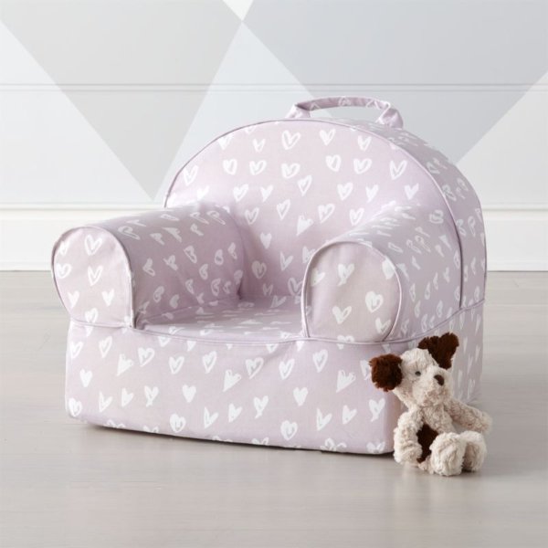 Small Heart Personalized Kids Lounge Nod Chair + Reviews | Crate & Kids
