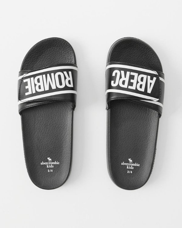 girls logo slide sandals | girls | Abercrombie.com