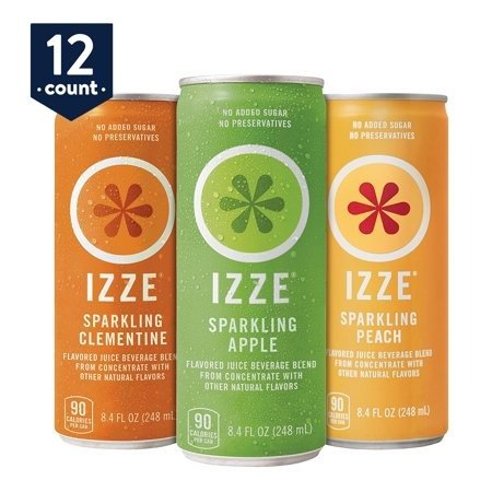 IZZE Sparkling Juice, 3 Flavor Variety Pack, 8.4 oz Cans, 12 Count