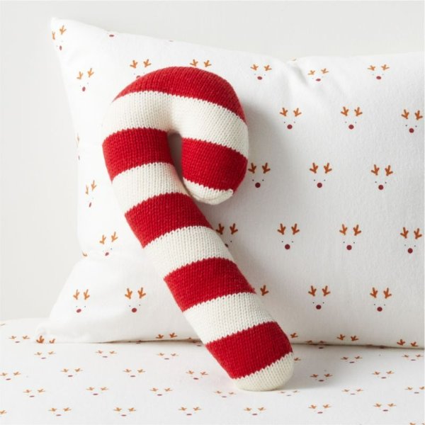 Candy Cane Kids Christmas Throw Pillow | Crate & Kids