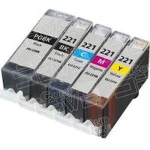  5-pack of New Compatible PGI-220, CLI-221 Series Combo Pack of 5 Inkjet Cartridges