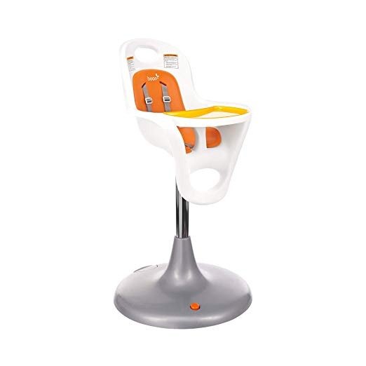 Flair Highchair - Orange Pad - White Base