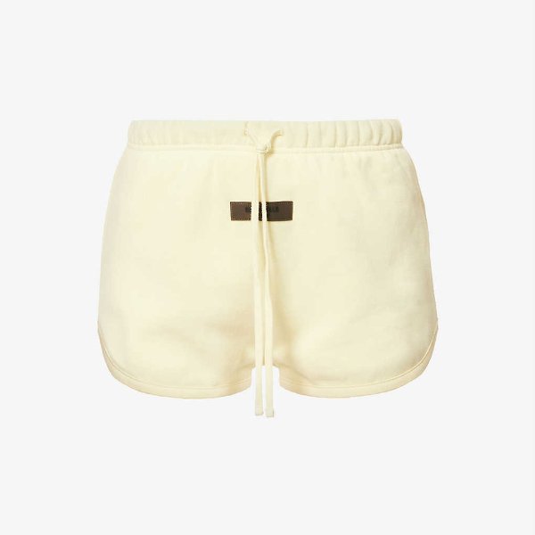 FOG X ESSENTIALS ESSENTIALS brand-badge elasticated-waist cotton-blend shorts