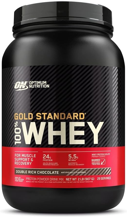 Gold Standard 100% Whey Protein Powder, Double Rich Chocolate 2 Pound