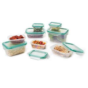 OXO Good Grips Smart Seal Leakproof Plastic Food Storage Container Set