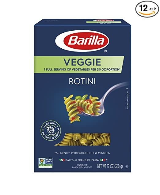 Pasta, Veggie Rotini, 12 Ounce (Pack of 12)