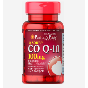 Puritan's Pride Q-SORB™ Co Q-10 100 mg, 15 Softgels