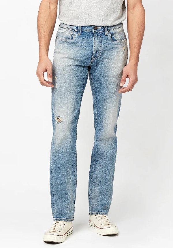 Straight Six Men's Jeans in Veined and Recycled - BM22760