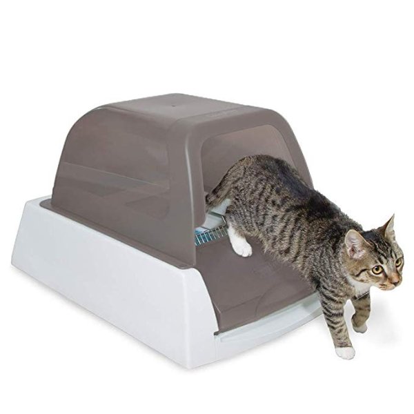 ScoopFree Ultra Automatic Self Cleaning Hooded Cat Litter Box – Includes Disposable Trays with Crystal Litter and Hood - 2 Colors