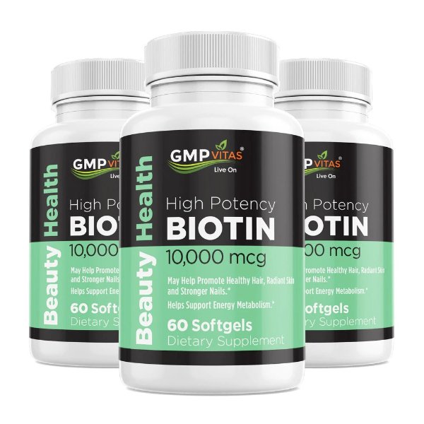 ® Biotin 10,000 mcg 3-Bottle Bundle