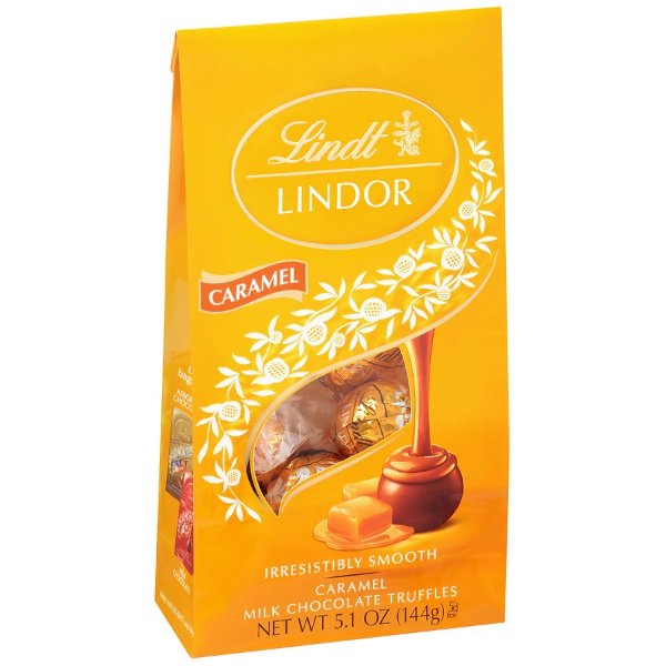 Lindor Caramel Milk Chocolate Truffles Bag