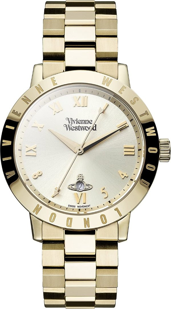 Vivienne Westwood 金色钢链腕表