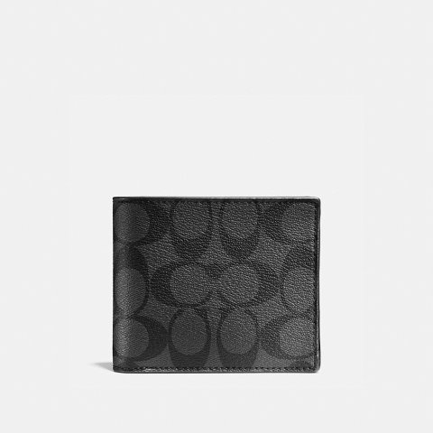 CoachCompact Id Wallet in Signature Canvas
