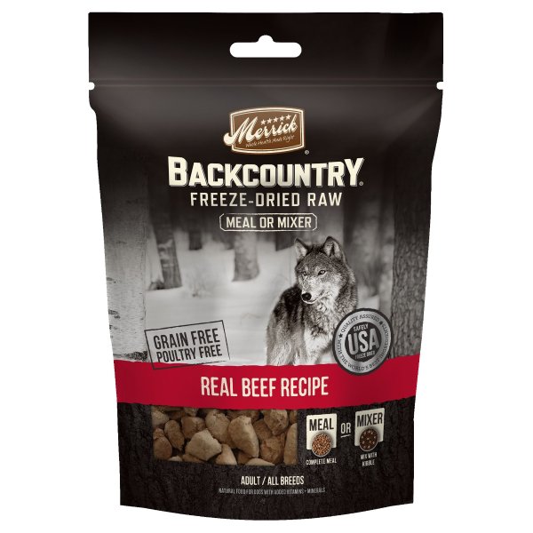 ® Backcountry® Real Beef Recipe Adult Dog Food Mixer - Grain Free, High Protein, Raw