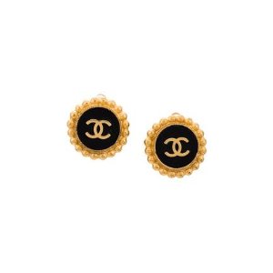 Chanel Vintage Logo Button Earrings  - Farfetch