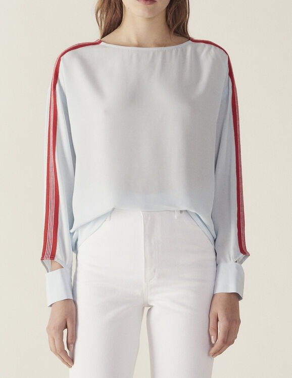 Top with graphic braid trim