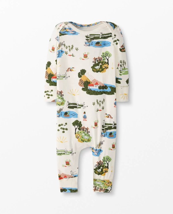 Baby Snap Romper In Organic Cotton