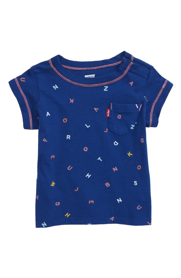 Alphabet Pattern T-Shirt(Baby Girls)