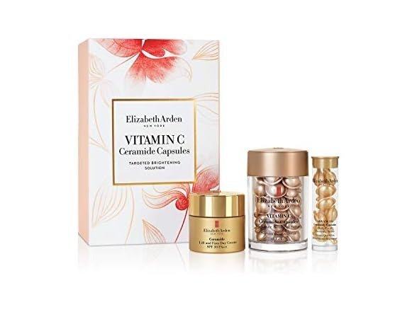 Elizabeth Arden Vitamin C Ceramide Capsules Radiance Renewal Serum, 3 Piece Skin Care Gift Set, Vitamin C Serum for Face, 30 ct.