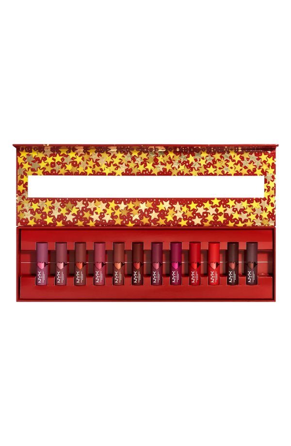 Suede Matte Lipstick Vault Holiday Edition 12-Piece Lipstick Mini Set