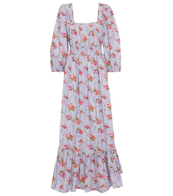 Minnia floral cotton maxi dress