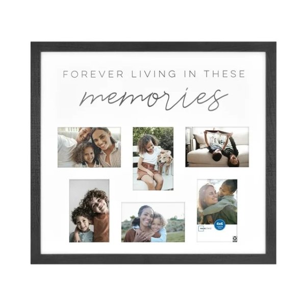 Forever Memories 6-Opening Black Collage Picture Frame