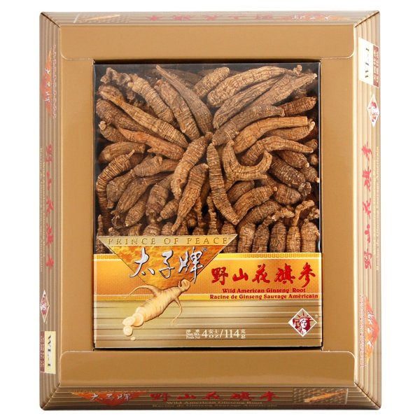 Prince of Peace Wild American Ginseng Small Long Roots, 4oz