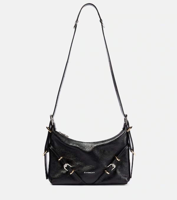 Voyou Mini Leather Shoulder Bag in Black - Givenchy | Mytheresa