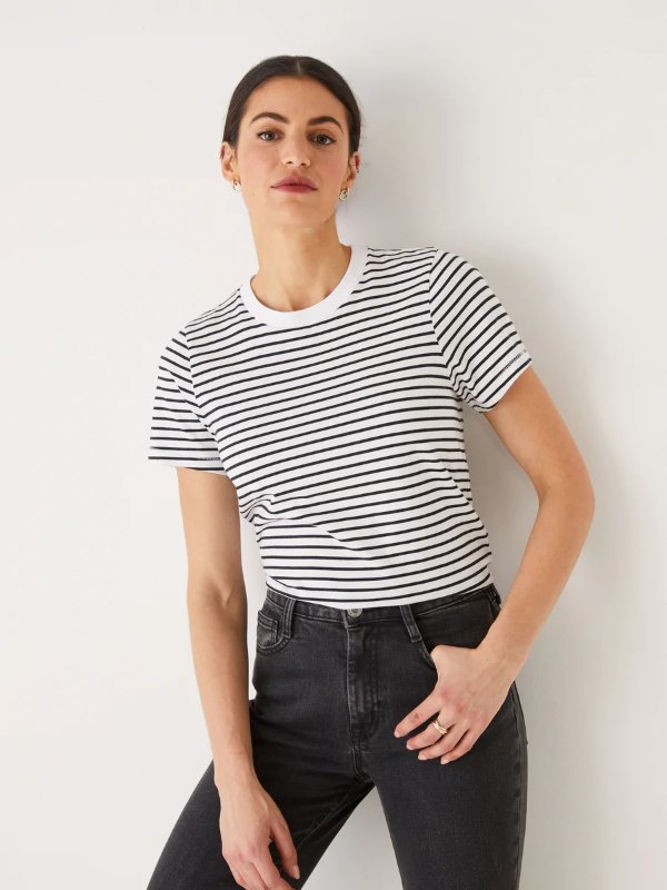 The Striped Essential T-Shirt in White